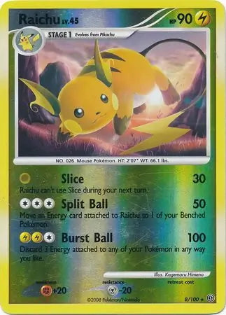 Stormfront Raichu #8/100 reverse holo